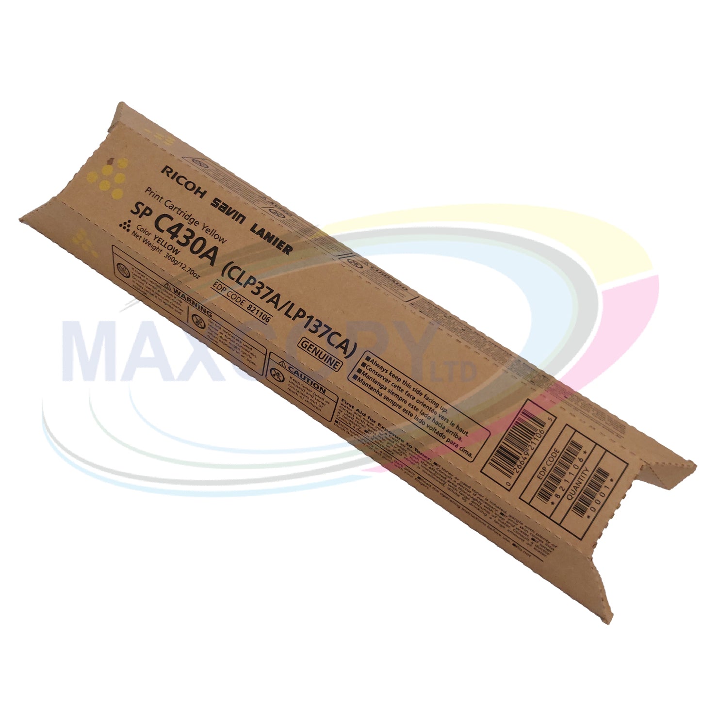 Ricoh 821106  C430 Yellow Toner Cartridge (360g)