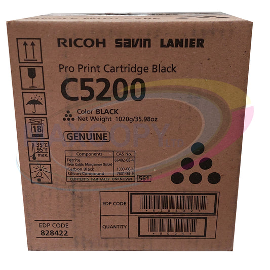Genuine Ricoh Black Toner Cartridge | 828422 | C5200