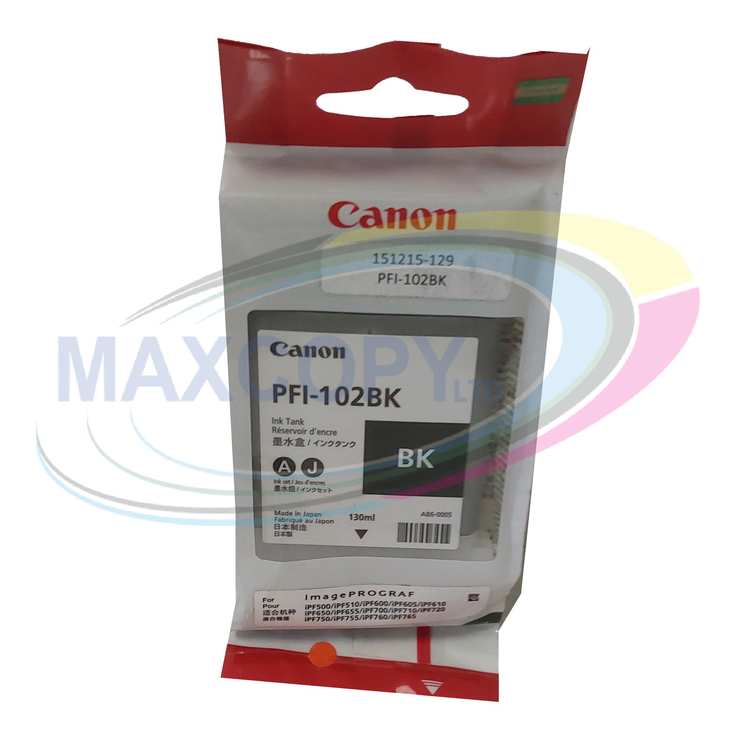 Canon PFI-102BK Black Ink Tank